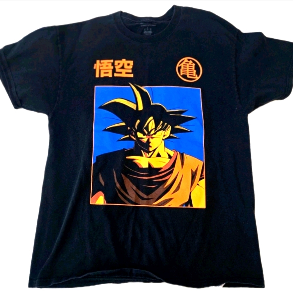 Champion Black Dragon Ball Z Goku Graphic T-Shirt Size Large